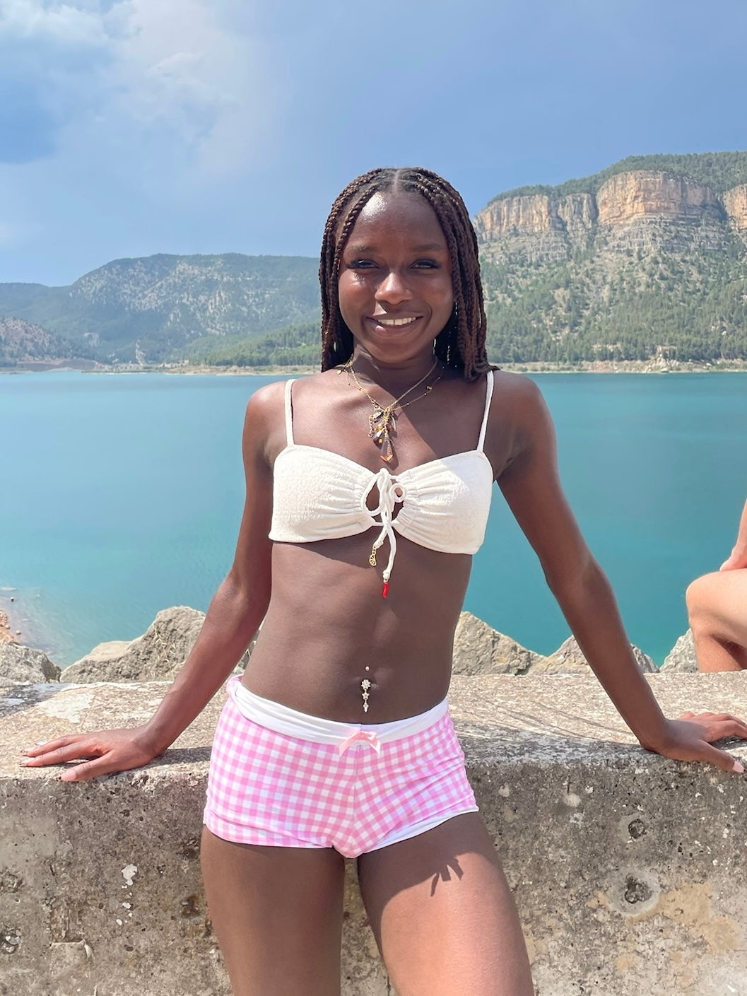 Gingham style shorts